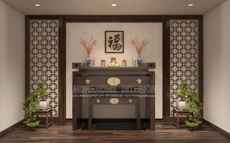Thiết kế nội thất phòng thờ hiện đại đẹp sang trọng cho chung cư cao cấp, nhà phố, biệt thự.